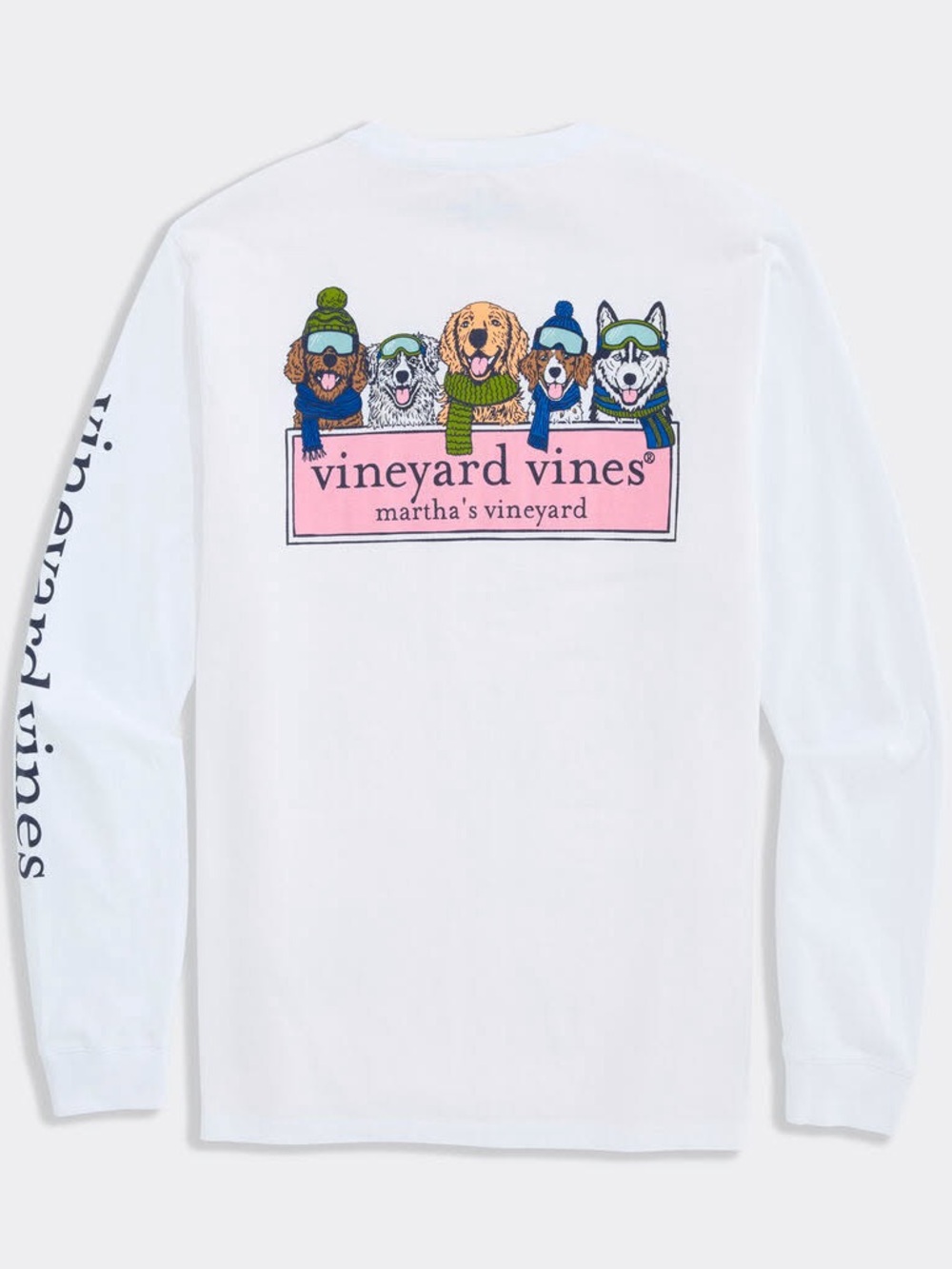 NWT Vineyard Vines Men’s Winter Pups Logo Box Long-Sleeve Tee size XL